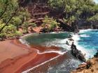 Red sand beach