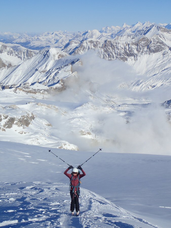 arrivée au sommet