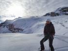 Des beaux passages de poudre sur le glacier