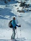 Celine au pied du mini couloir