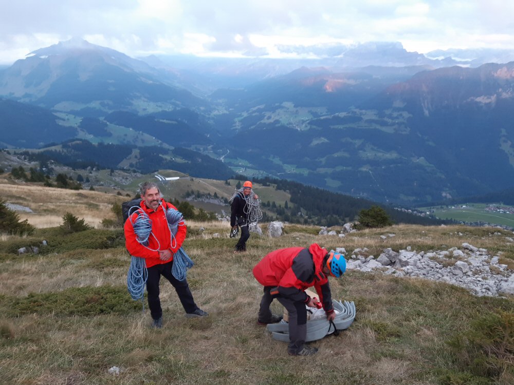 Fin de l'aventure et evacuation des cordes