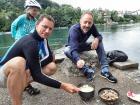 Arrivée a Schaffhausen, retrouvaille avec JC et petite Fondue au bord du Rhein