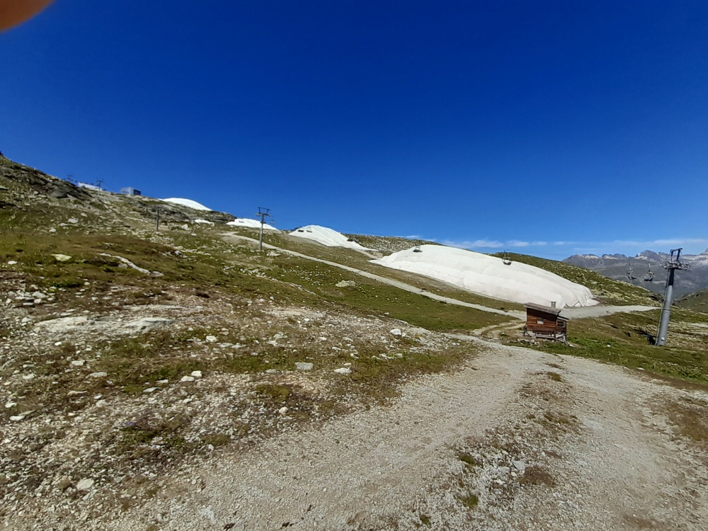 Stockage de neige à Corvatsch