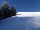 descente sur Schwarzenmatt en poudre de cinema