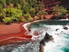 Red sand beach