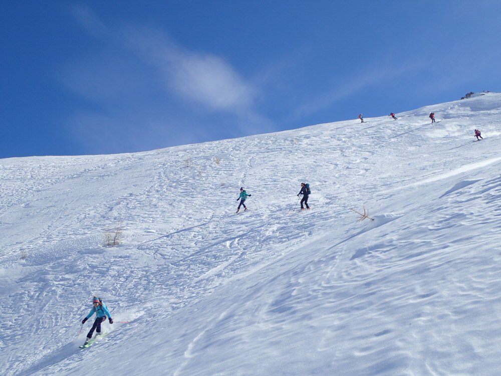 Descente sur Fouillouse avec de la poudre